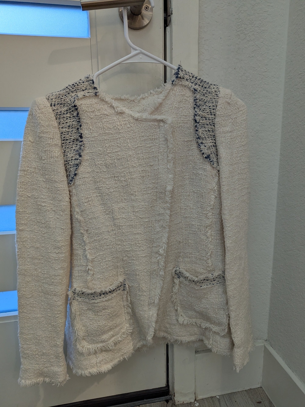 Rebecca Taylor Ivory Tweed Jacket Size 2
